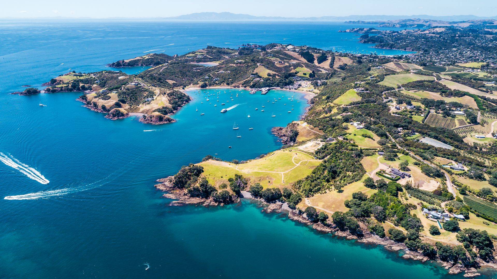 Matiatia Waiheke Island from Birds Eye View